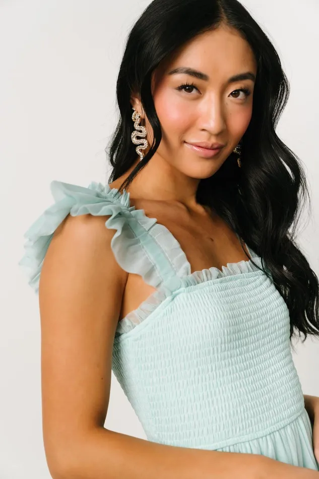 Mindi Tulle Midi Dress Sea Blue Women Baltic Born Wedding Guest Mindi Tulle Midi Dress Sea Blue Women Baltic Born Wedding Guest