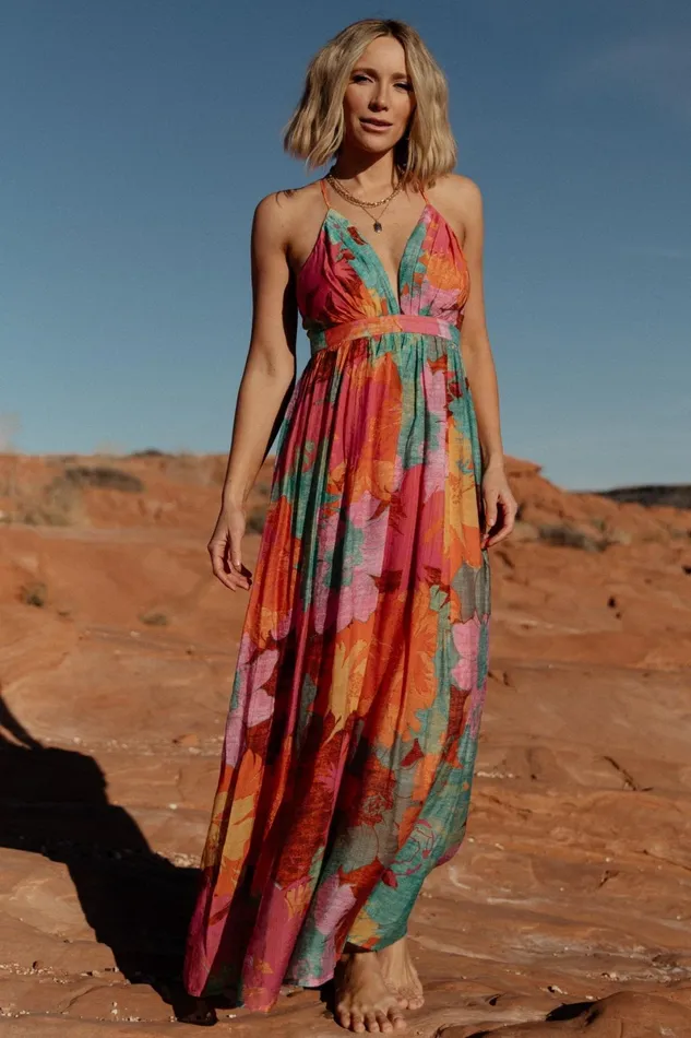 Miramar Maxi Dress Multi Print Women Baltic Born Cover Ups