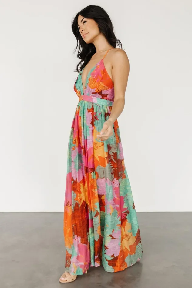 Miramar Maxi Dress Multi Print Women Baltic Born Cover Ups