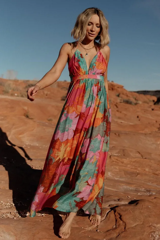 Miramar Maxi Dress Multi Print Women Baltic Born Cover Ups