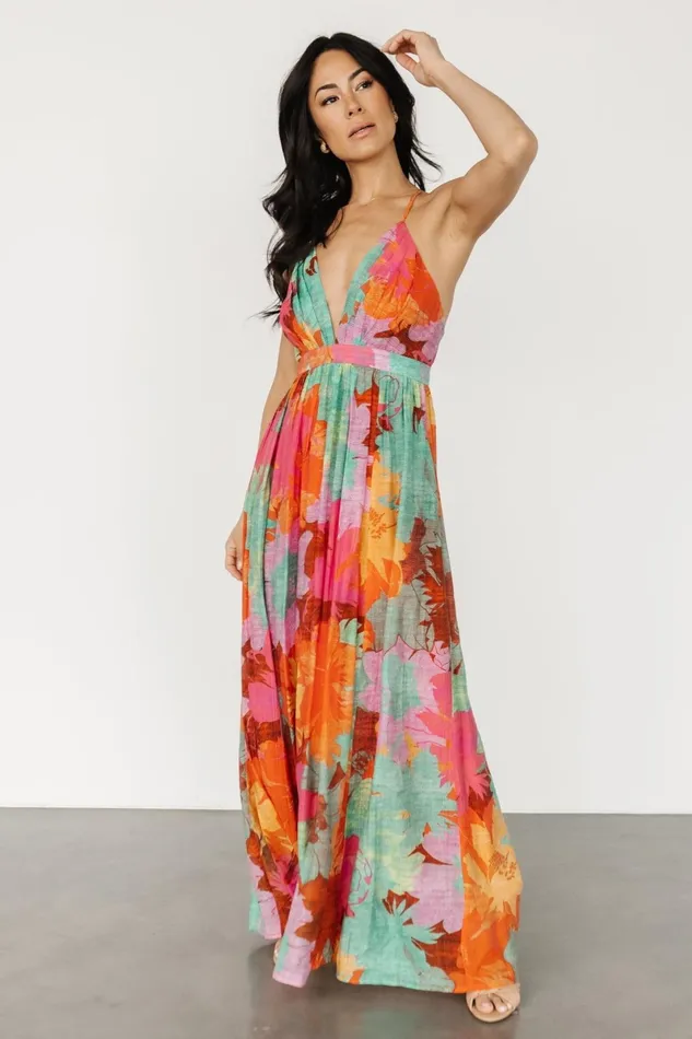 Miramar Maxi Dress Multi Print Women Baltic Born Cover Ups