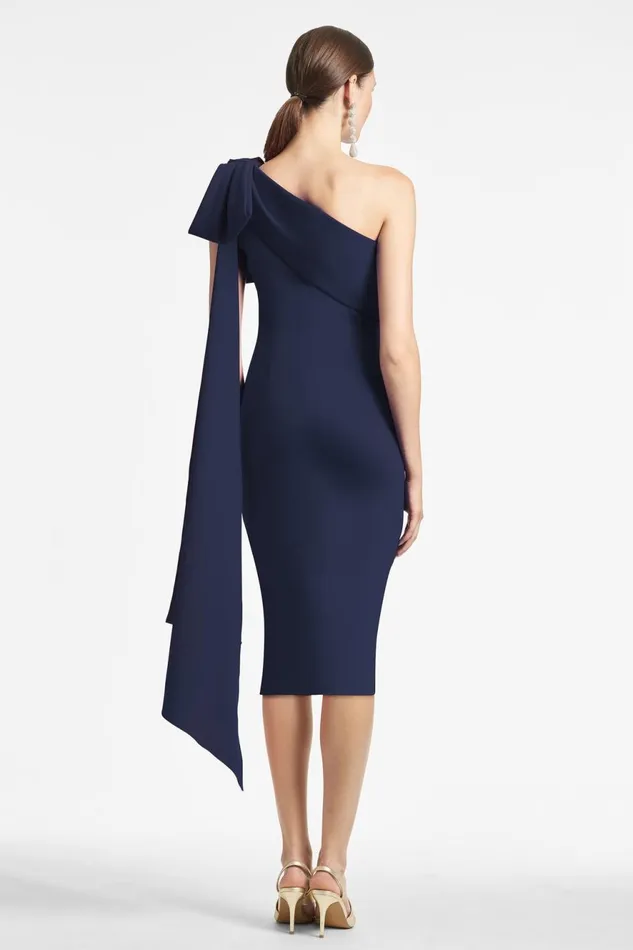 Miranda Dress 8211 Navy Women Sachin and Babi One Shoulder