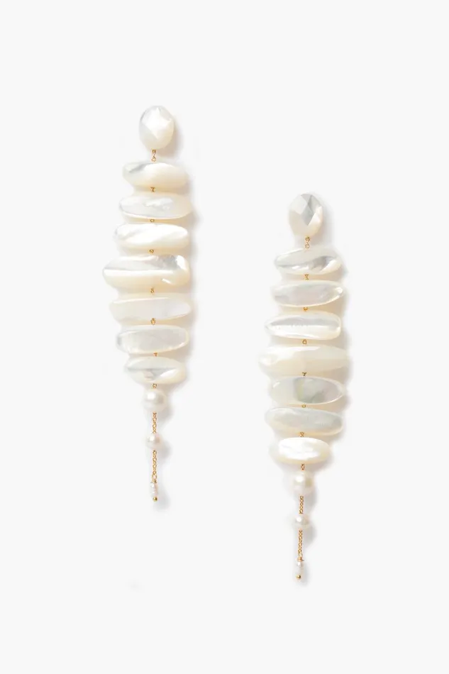 Mizumi Earrings White MOP Women Chan Luu Earrings
