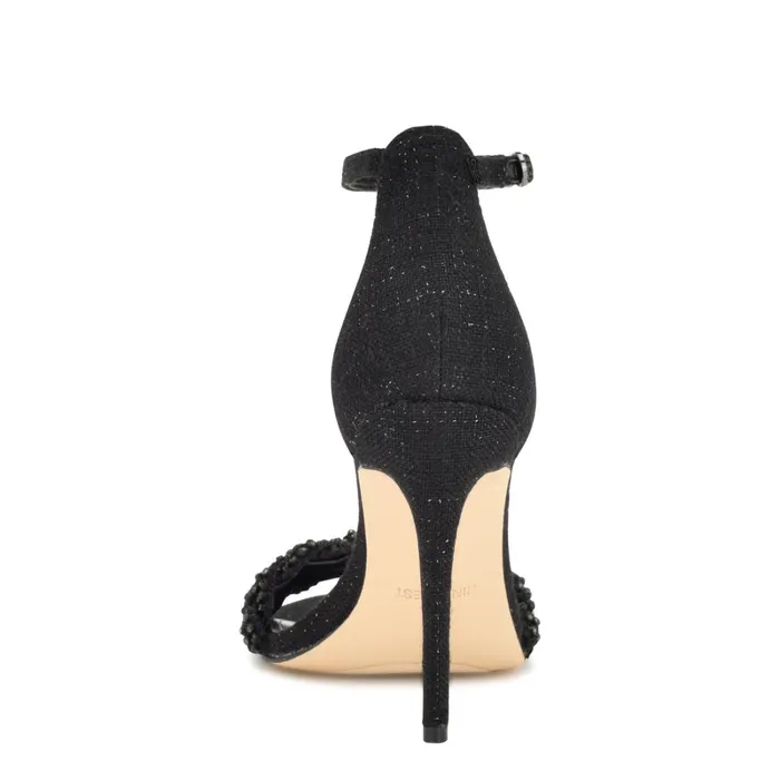 Morelov Heeled Sandals Black Crystal Women Nine West Heeled Morelov Heeled Sandals Black Crystal Women Nine West Heeled