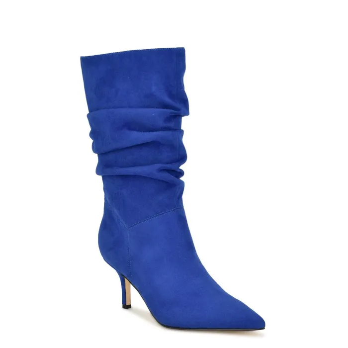 Mycki Dress Boots Blue Women Nine West Boots and Booties Mycki Dress Boots Blue Women Nine West Boots and Booties