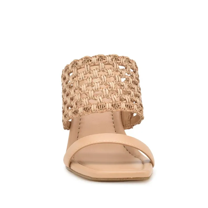 Mylas Heeled Slide Sandals Light Natural Women Nine West High Heels Mylas Heeled Slide Sandals Light Natural Women Nine West High Heels