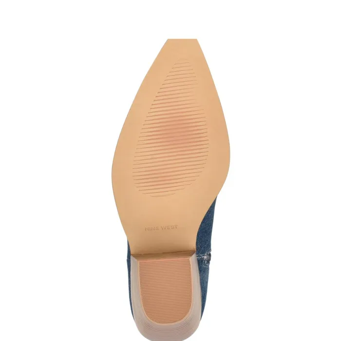 Nallas Western Booties Dark Blue Women Nine West Boots and Booties Nallas Western Booties Dark Blue Women Nine West Boots and Booties