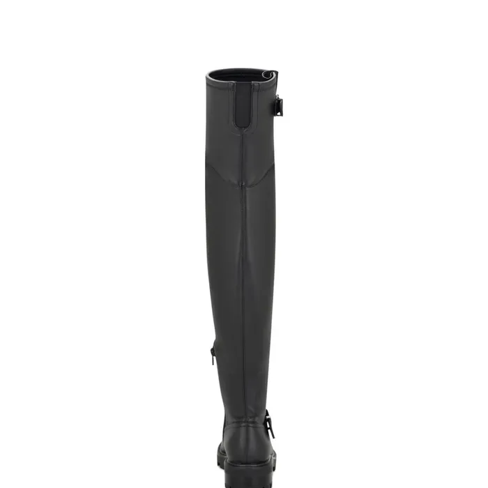 Nans Lug Sole Over The Knee Boots Black Women Nine West Boots and Booties Nans Lug Sole Over The Knee Boots Black Women Nine West Boots and Booties