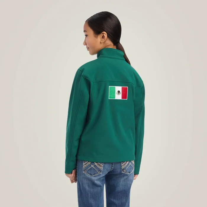 New Team Softshell MEXICO Jacket Verde Kids Ariat Jackets and Vests