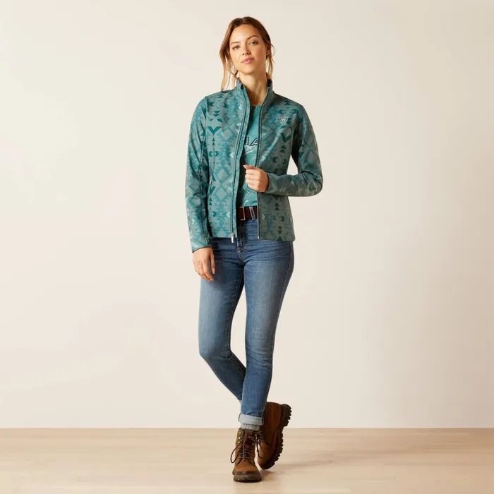 New Team Softshell Print Jacket Pinewood Women Ariat English Riding