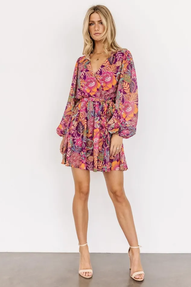 Newark Mini Dress Purple Multi Women Baltic Born Short Dresses