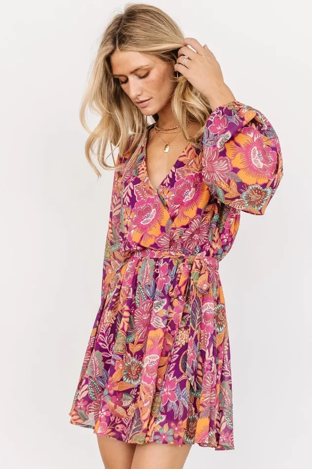 Newark Mini Dress Purple Multi Women Baltic Born Short Dresses
