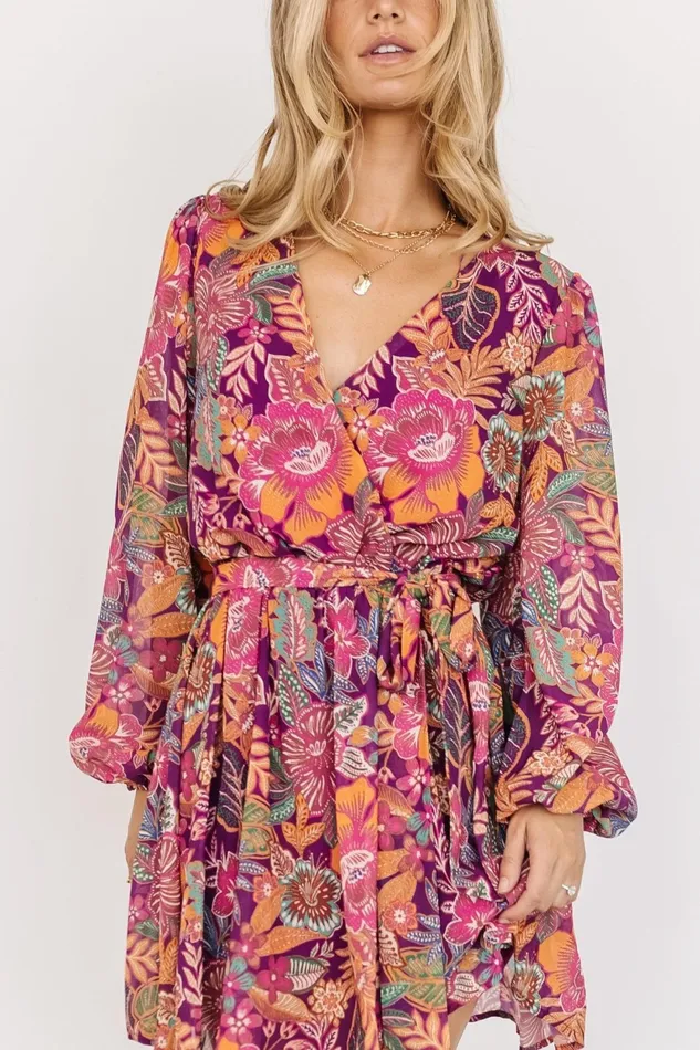 Newark Mini Dress Purple Multi Women Baltic Born Short Dresses