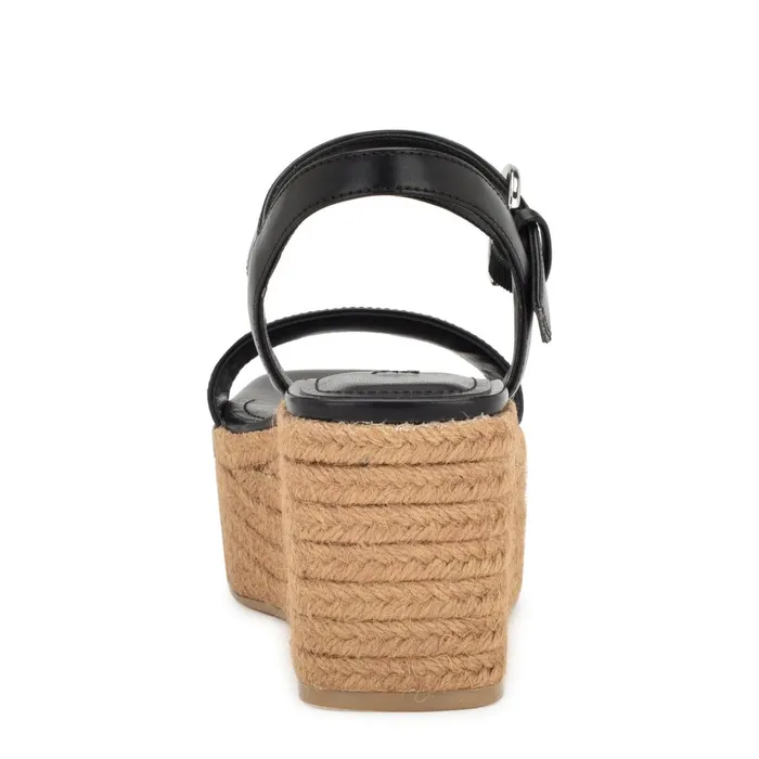Nillo Espadrille Wedge Sandals Black Women Nine West Wedges Nillo Espadrille Wedge Sandals Black Women Nine West Wedges