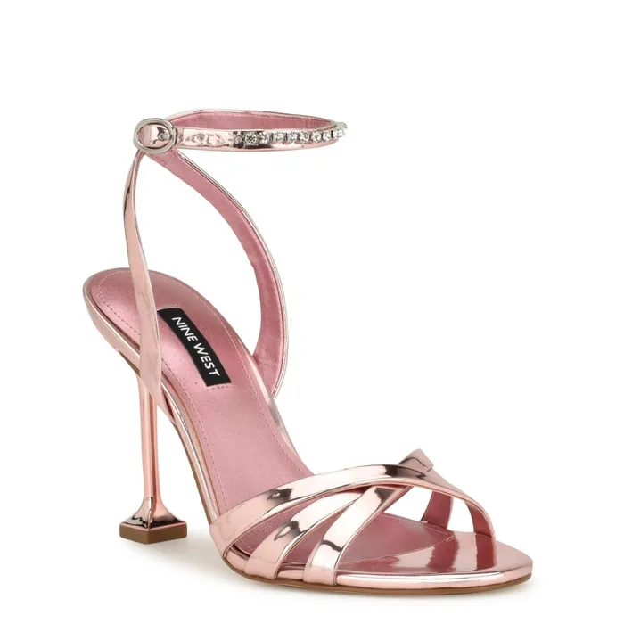 Noras Dress Sandals Medium Pink Women Nine West Heeled Noras Dress Sandals Medium Pink Women Nine West Heeled