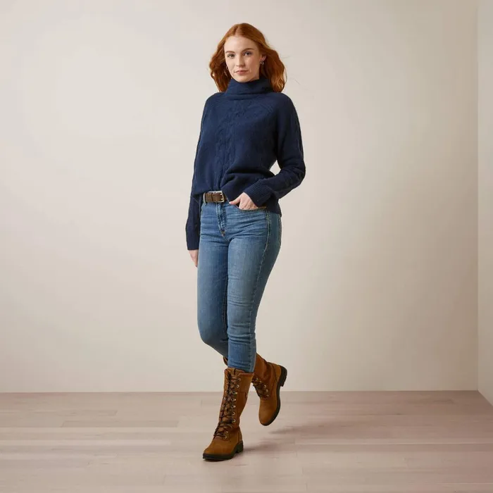 Novato Sweater Navy Heather Women Ariat Sweaters and Cardigans Novato Sweater Navy Heather Women Ariat Sweaters and Cardigans