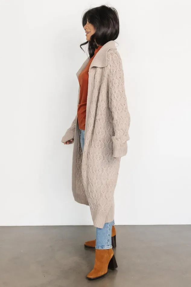 Oakley Long Cardigan Oatmeal Women Baltic Born Cardigans Oakley Long Cardigan Oatmeal Women Baltic Born Cardigans