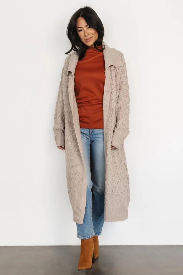 Oakley Long Cardigan Oatmeal Women Baltic Born Cardigans Oakley Long Cardigan Oatmeal Women Baltic Born Cardigans