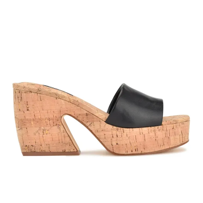 Oklee Platform Slide Sandals Black Women Nine West Platforms Oklee Platform Slide Sandals Black Women Nine West Platforms