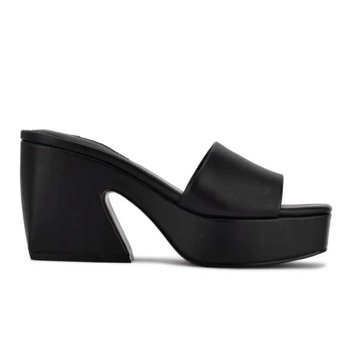 Oklee Platform Slide Sandals Black Women Nine West Platforms Oklee Platform Slide Sandals Black Women Nine West Platforms