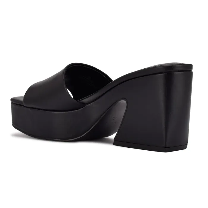 Oklee Platform Slide Sandals Black Women Nine West Platforms Oklee Platform Slide Sandals Black Women Nine West Platforms