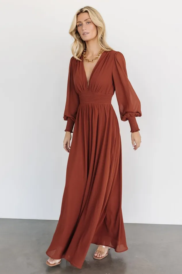 Olivia Maxi Dress Cinnamon Women Baltic Born Bump Friendly