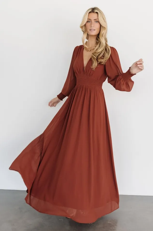 Olivia Maxi Dress Cinnamon Women Baltic Born Bump Friendly