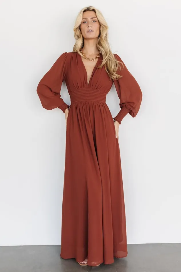 Olivia Maxi Dress Cinnamon Women Baltic Born Bump Friendly
