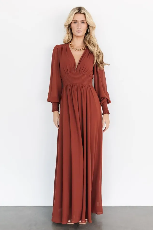 Olivia Maxi Dress Cinnamon Women Baltic Born Bump Friendly