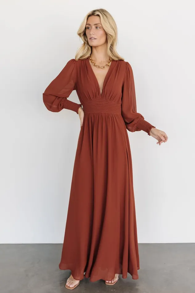 Olivia Maxi Dress Cinnamon Women Baltic Born Bump Friendly