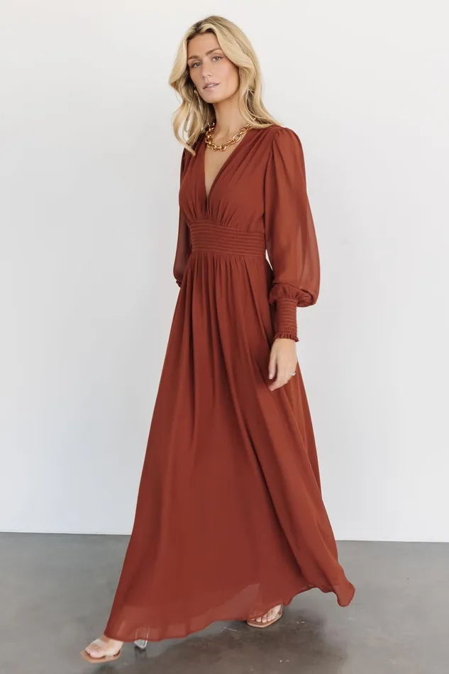 Olivia Maxi Dress Cinnamon Women Baltic Born Bump Friendly