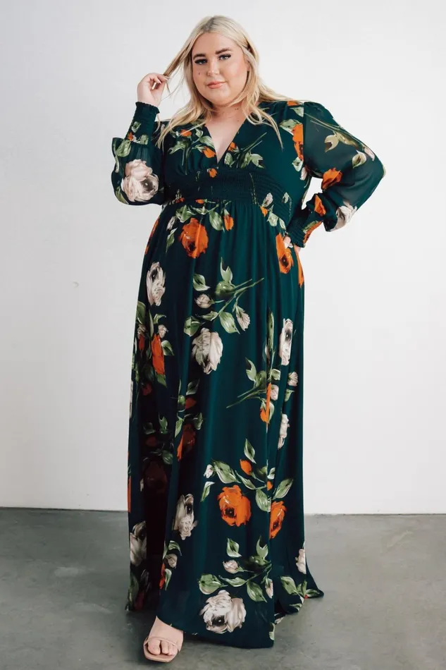 Olivia Maxi Dress Deep Topaz Floral Women Baltic Born Bump Friendly Olivia Maxi Dress Deep Topaz Floral Women Baltic Born Bump Friendly