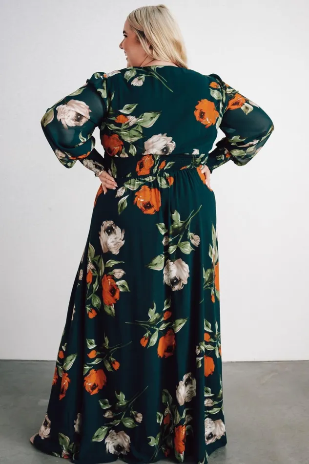 Olivia Maxi Dress Deep Topaz Floral Women Baltic Born Bump Friendly Olivia Maxi Dress Deep Topaz Floral Women Baltic Born Bump Friendly