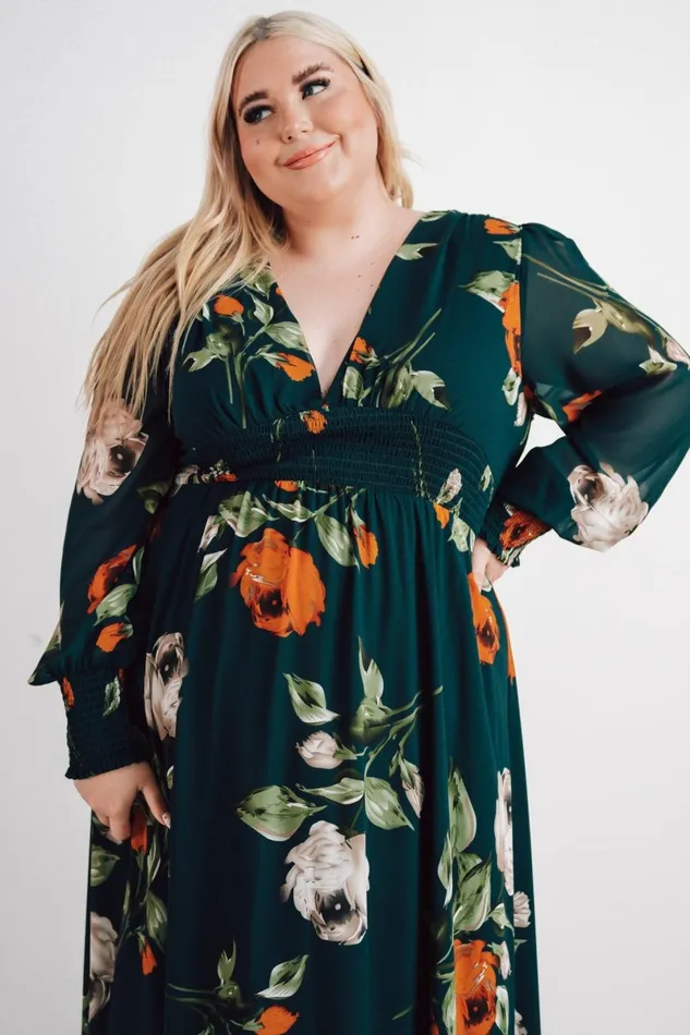 Olivia Maxi Dress Deep Topaz Floral Women Baltic Born Bump Friendly Olivia Maxi Dress Deep Topaz Floral Women Baltic Born Bump Friendly