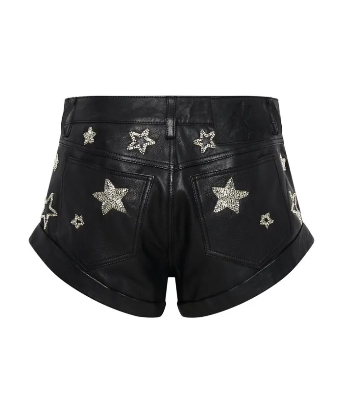 One Teaspoon Bottoms ALL STAR HAND EMBELLISHED LEATHER BANDIT 8211 Women One Teaspoon Bottoms ALL STAR HAND EMBELLISHED LEATHER BANDIT 8211 Women