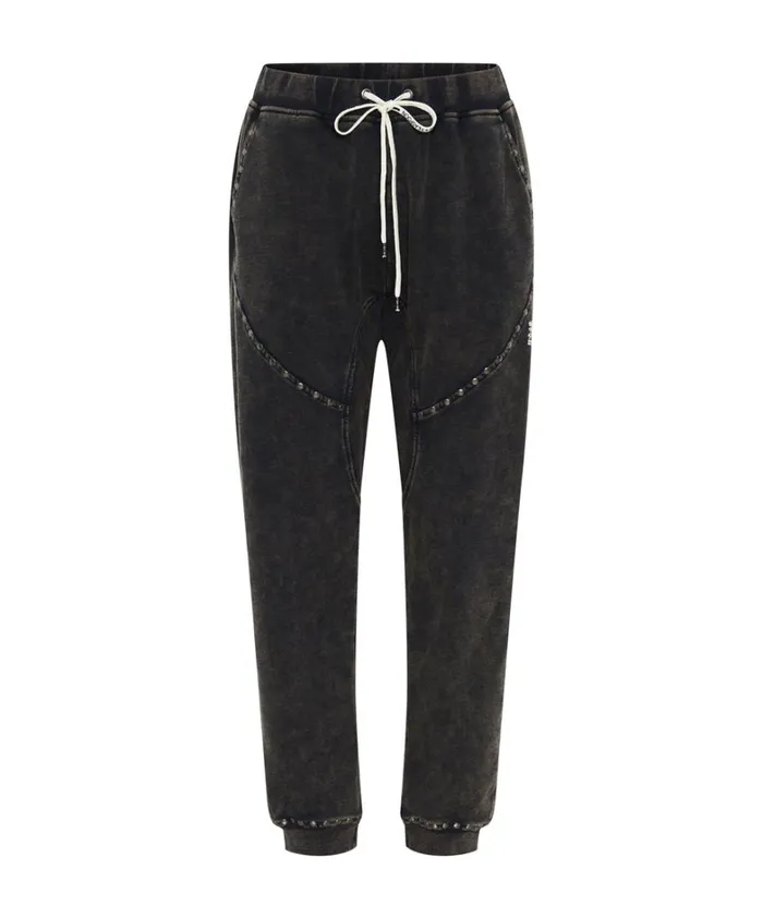 One Teaspoon Bottoms CHARCOAL STUDDED TRACKPANTS 8211 Women One Teaspoon Bottoms CHARCOAL STUDDED TRACKPANTS 8211 Women