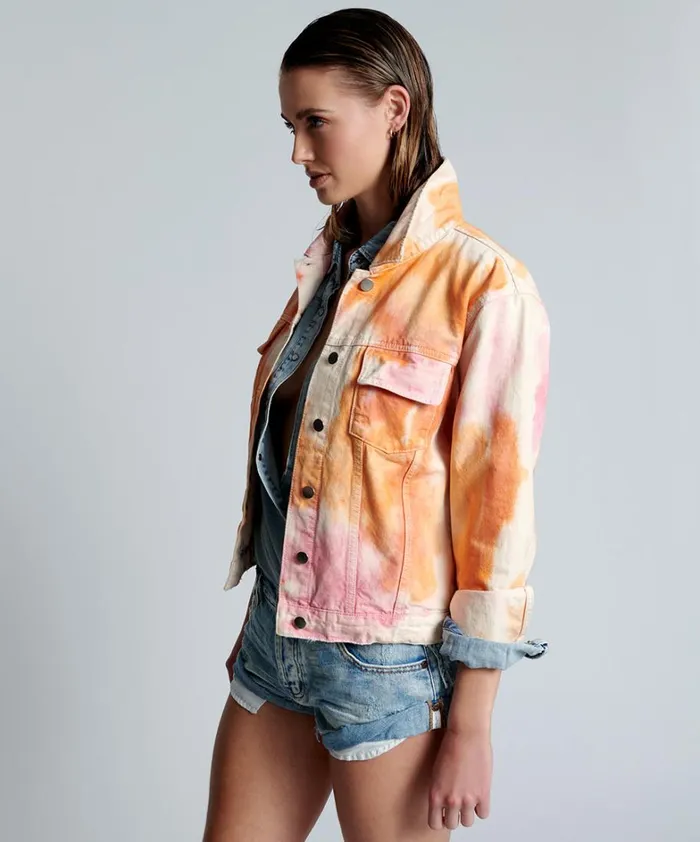 One Teaspoon Denim Jackets TIE DYE MIND FREQUENCIES DENIM TRUCKER JACKET 8211 Women One Teaspoon Denim Jackets TIE DYE MIND FREQUENCIES DENIM TRUCKER JACKET 8211 Women