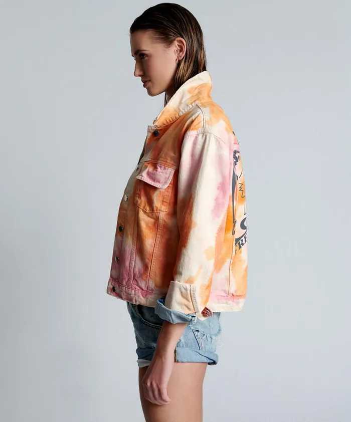 One Teaspoon Denim Jackets TIE DYE MIND FREQUENCIES DENIM TRUCKER JACKET 8211 Women One Teaspoon Denim Jackets TIE DYE MIND FREQUENCIES DENIM TRUCKER JACKET 8211 Women