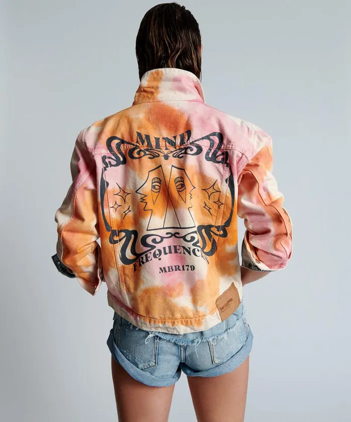 One Teaspoon Denim Jackets TIE DYE MIND FREQUENCIES DENIM TRUCKER JACKET 8211 Women One Teaspoon Denim Jackets TIE DYE MIND FREQUENCIES DENIM TRUCKER JACKET 8211 Women