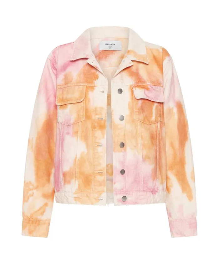 One Teaspoon Denim Jackets TIE DYE MIND FREQUENCIES DENIM TRUCKER JACKET 8211 Women One Teaspoon Denim Jackets TIE DYE MIND FREQUENCIES DENIM TRUCKER JACKET 8211 Women