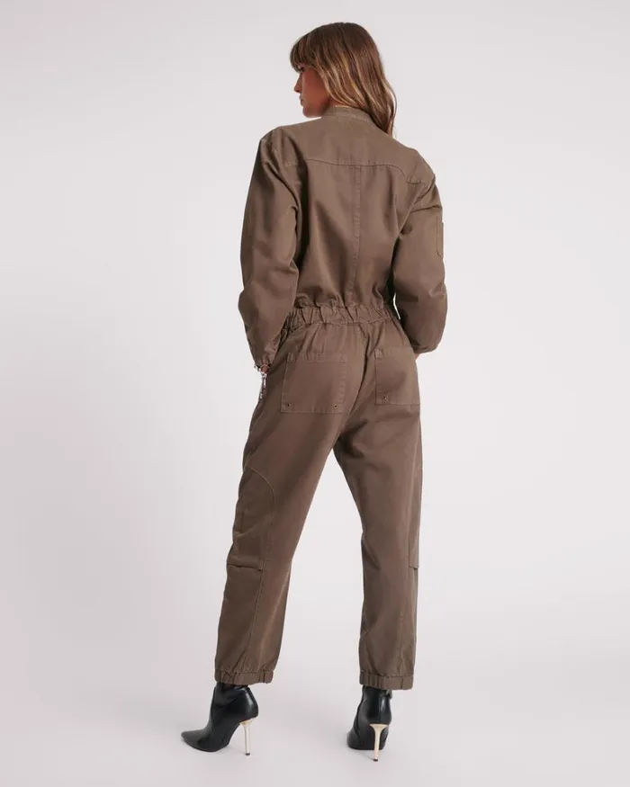 One Teaspoon Denim Jumpsuits KHAKI DARK ROMANCE JUMPSUIT 8211 Women