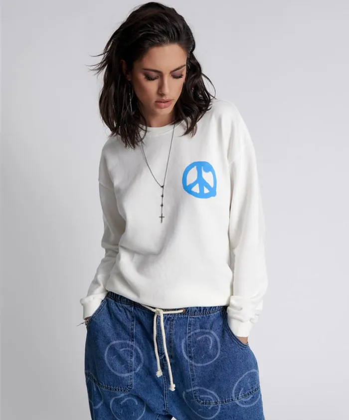 One Teaspoon Hoodies And Sweats GET PHYSICAL PEACE SWEATER 8211 Women One Teaspoon Hoodies And Sweats GET PHYSICAL PEACE SWEATER 8211 Women