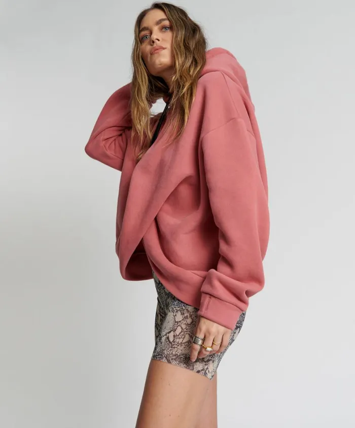 One Teaspoon Hoodies And Sweats RED VELVET LUXE TWISTED HOODY 8211 Women One Teaspoon Hoodies And Sweats RED VELVET LUXE TWISTED HOODY 8211 Women