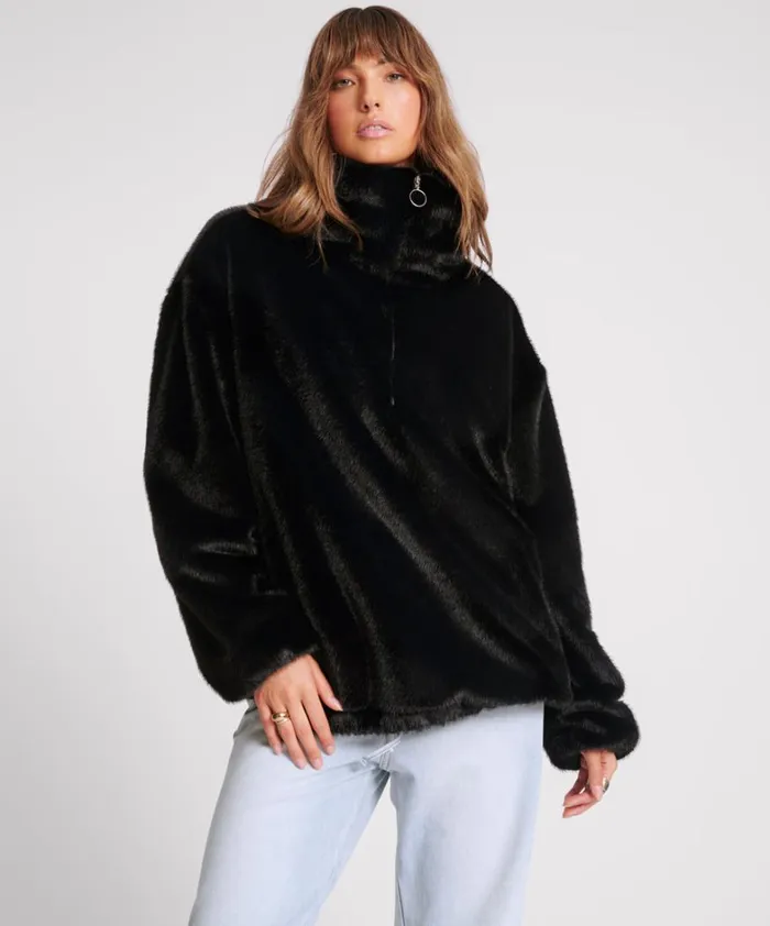 One Teaspoon Jackets SAUVAGE FAUX FUR PULLOVER JACKET 8211 Women