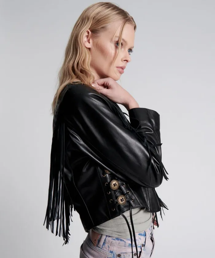 One Teaspoon Jackets WANDERER FRINGED LEATHER JACKET 8211 Women One Teaspoon Jackets WANDERER FRINGED LEATHER JACKET 8211 Women