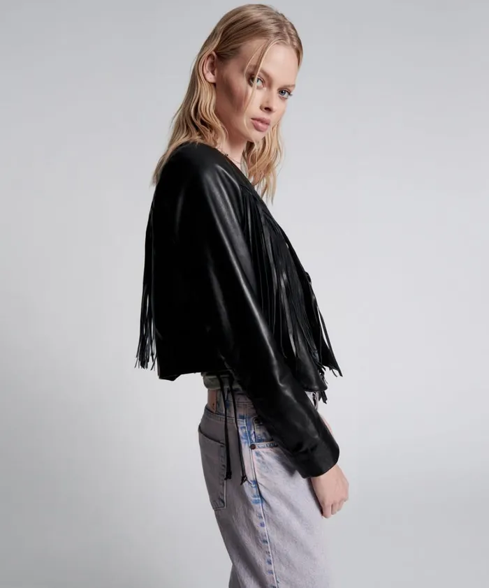 One Teaspoon Jackets WANDERER FRINGED LEATHER JACKET 8211 Women One Teaspoon Jackets WANDERER FRINGED LEATHER JACKET 8211 Women