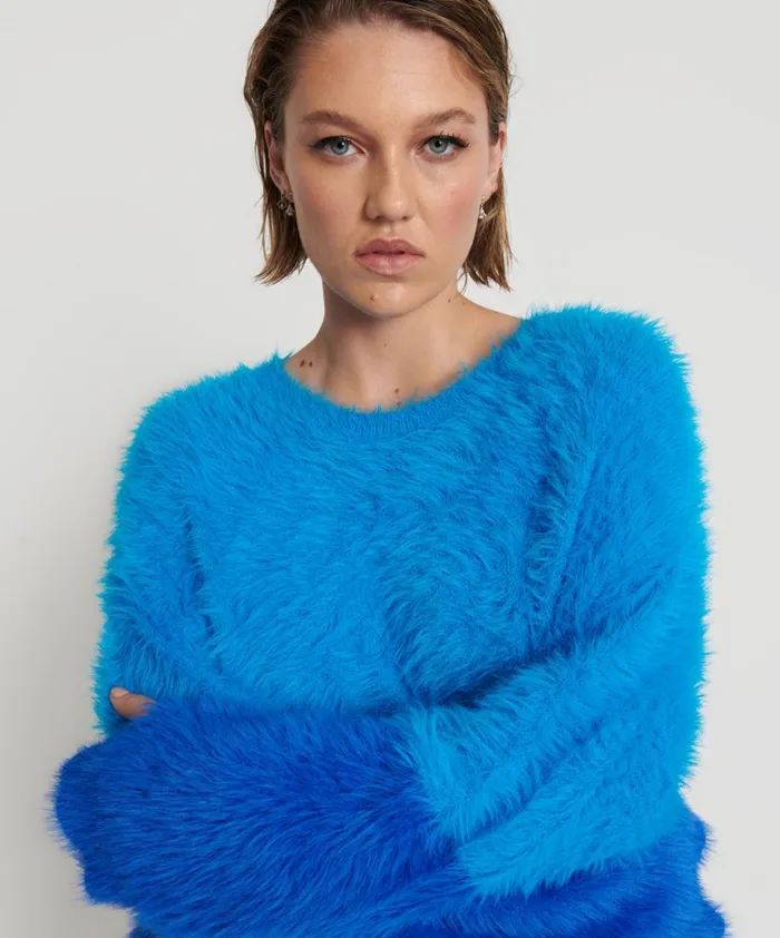 One Teaspoon Knitwear FLUFFY COLOUR BLOCKED SWEATER 8211 Women