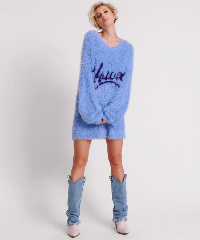 One Teaspoon Knitwear FLUFFY CORNFLOWER HOWDY KNIT SWEATER DRESS 8211 Women One Teaspoon Knitwear FLUFFY CORNFLOWER HOWDY KNIT SWEATER DRESS 8211 Women