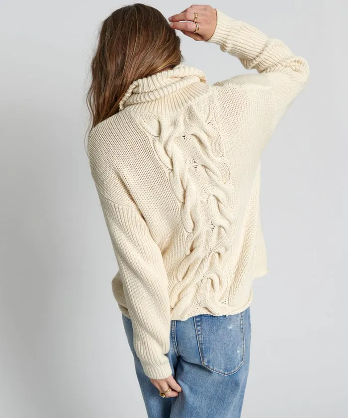 One Teaspoon Knitwear POISON CABLE KNIT SWEATER CREAM 8211 Women One Teaspoon Knitwear POISON CABLE KNIT SWEATER CREAM 8211 Women