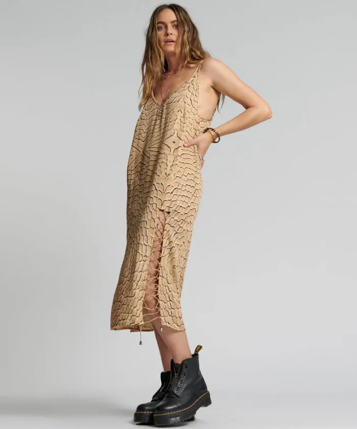 One Teaspoon Midi and Maxi Dresses DELUSION LACED SLIP DRESS 8211 Women One Teaspoon Midi and Maxi Dresses DELUSION LACED SLIP DRESS 8211 Women